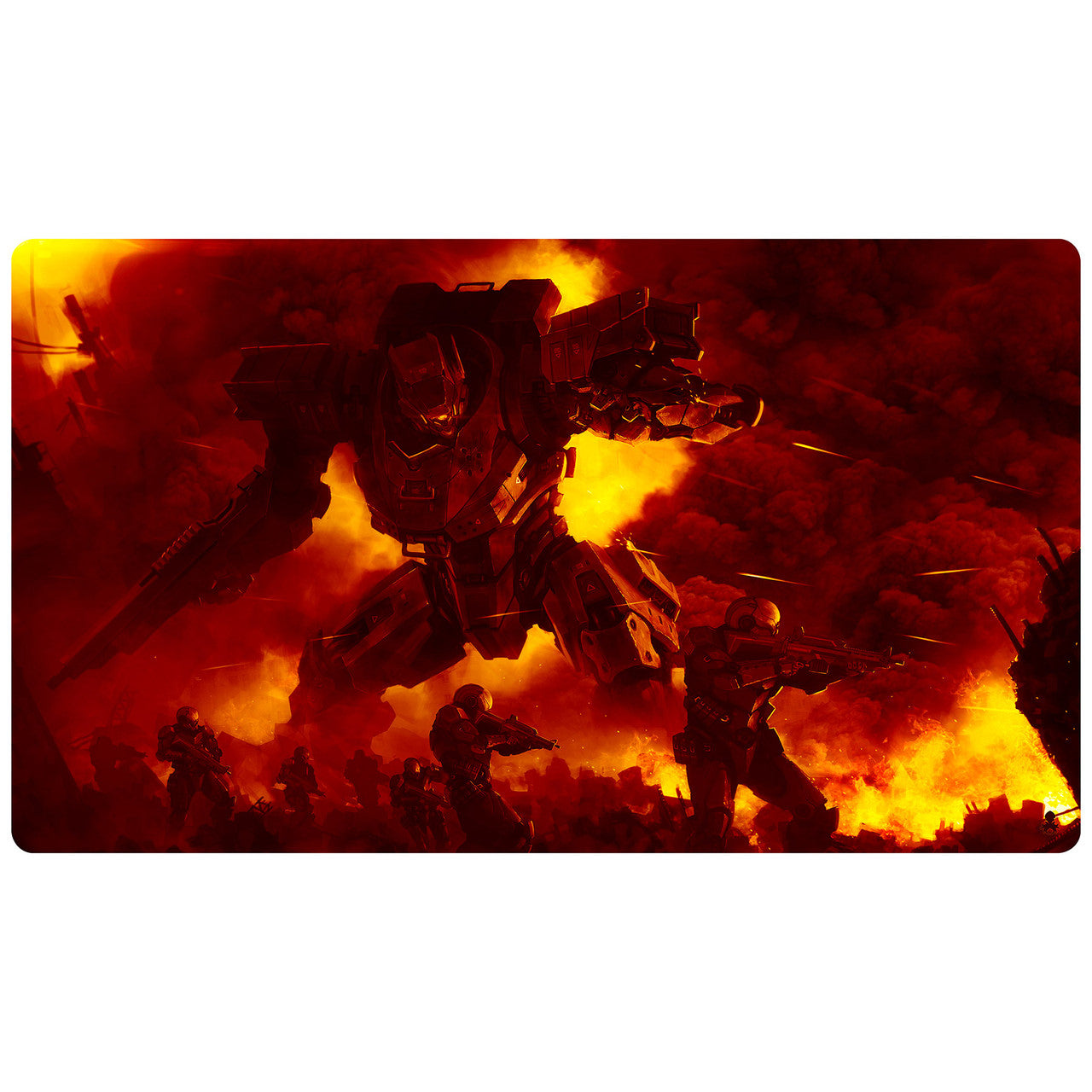 Red Mech Fighter Playmat